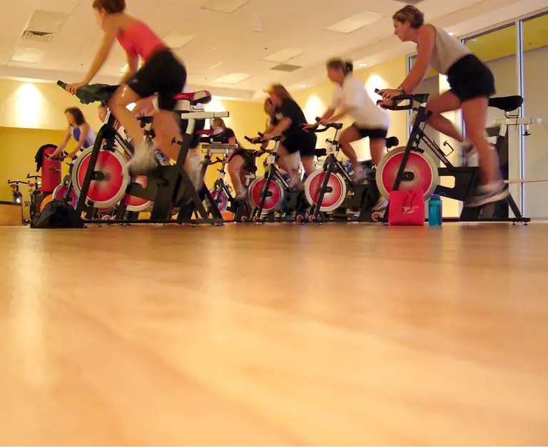 Synthetic flooring at The Club at Town Lake cycling studio