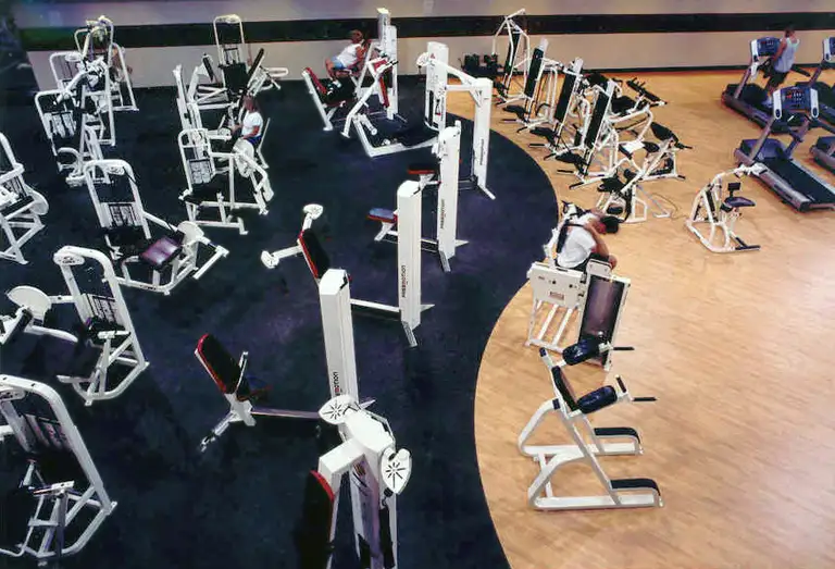 Aerial view of synthetic flooring at Desoto Athletic Club